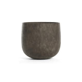 Mondo round fiberglass planter in River Stone, 10.8 in diam. x 9.6 in