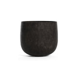 Mondo round fiberglass planter in Brown Stone, 18.1 in diam. x 16.1 in
