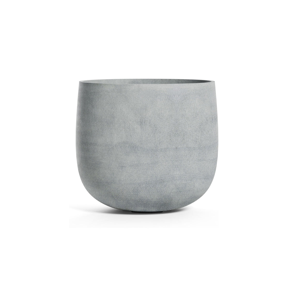 Mondo round fiberglass planter in Concrete Stone, 18.1 in diam. x 16.1 in