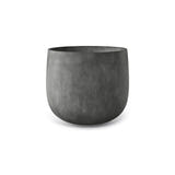 Mondo round fiberglass planter in Grey Stone, 20.9 in diam. x 19.1 in