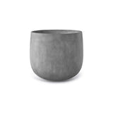 Mondo round fiberglass planter in Concrete Stone, 27.6 in diam. x 24.6 in