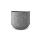 Mondo round fiberglass planter in Concrete Stone, 27.6 in diam. x 24.6 in