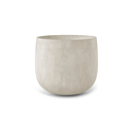 Mondo round fiberglass planter in Sand Stone, 27.6 in diam. x 24.6 in