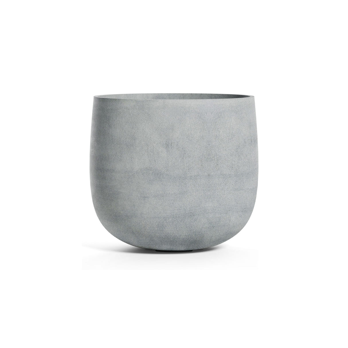 Mondo round fiberglass planter in Concrete Stone, 8.5 in diam. x 7.7 in