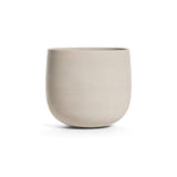 Mondo round fiberglass planter in Sand Stone, 8.5 in diam. x 7.7 in