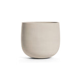 Mondo round fiberglass planter in Sand Stone, 8.5 in diam. x 7.7 in