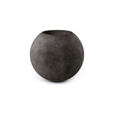 Orbo Sphere fiberglass planter in Brown Stone, 23.6 in Ø x 21.1 in H