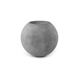 Orbo Sphere fiberglass planter in Concrete Stone, 29.5 in Ø x 26.2 in H