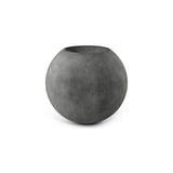 Orbo Sphere fiberglass planter in Grey Stone, 35.4 in Ø x 31.3 in H