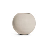 Orbo Sphere fiberglass planter in Sand Stone, 35.4 in Ø x 31.3 in H