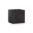 Reglito Cube fiberglass planter in Carbon Stone, 19.7 in L x 19.7 in D x 20.3 in H