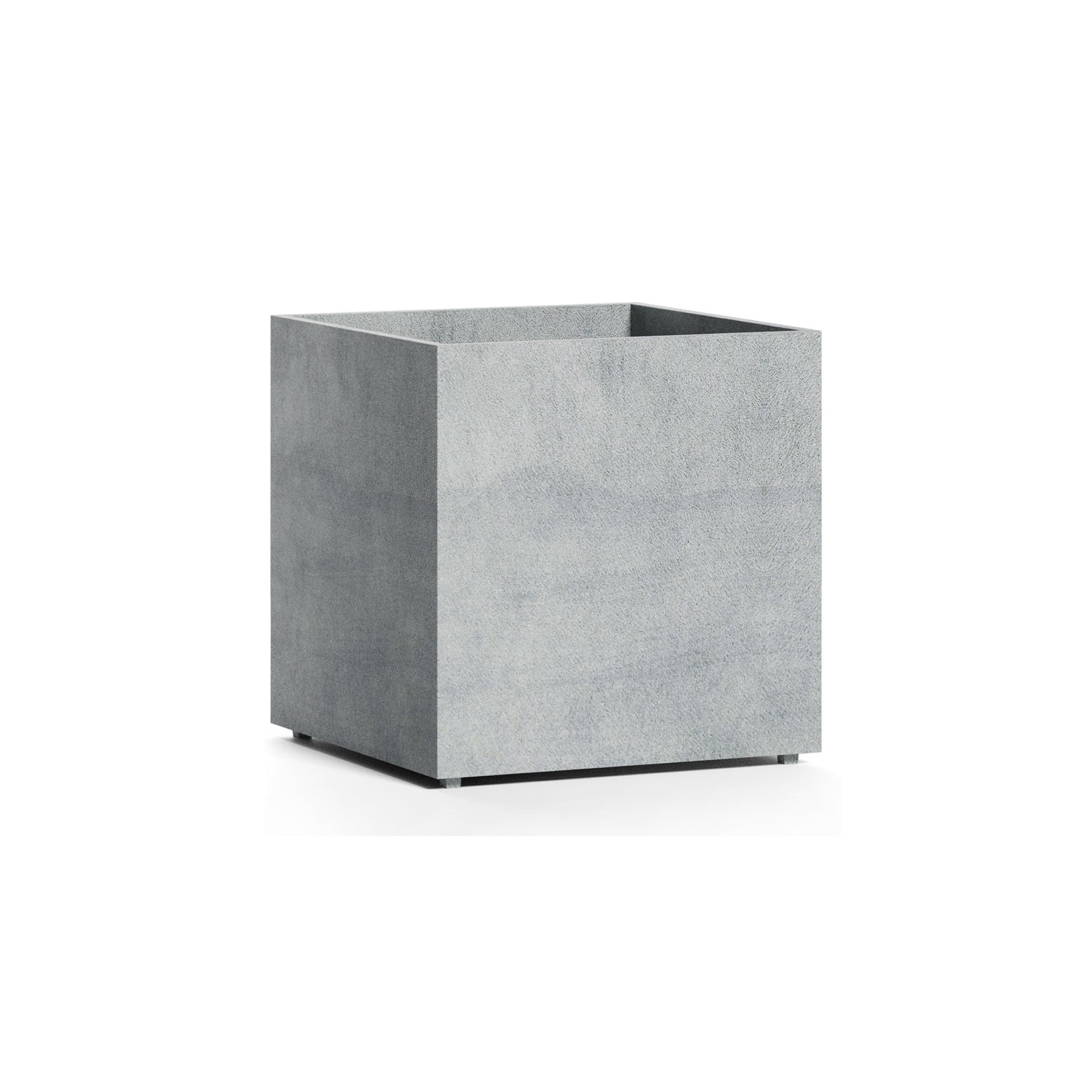 Reglito Cube fiberglass planter in Concrete Stone, 31.5 in L x 31.5 in D x 32.1 in H