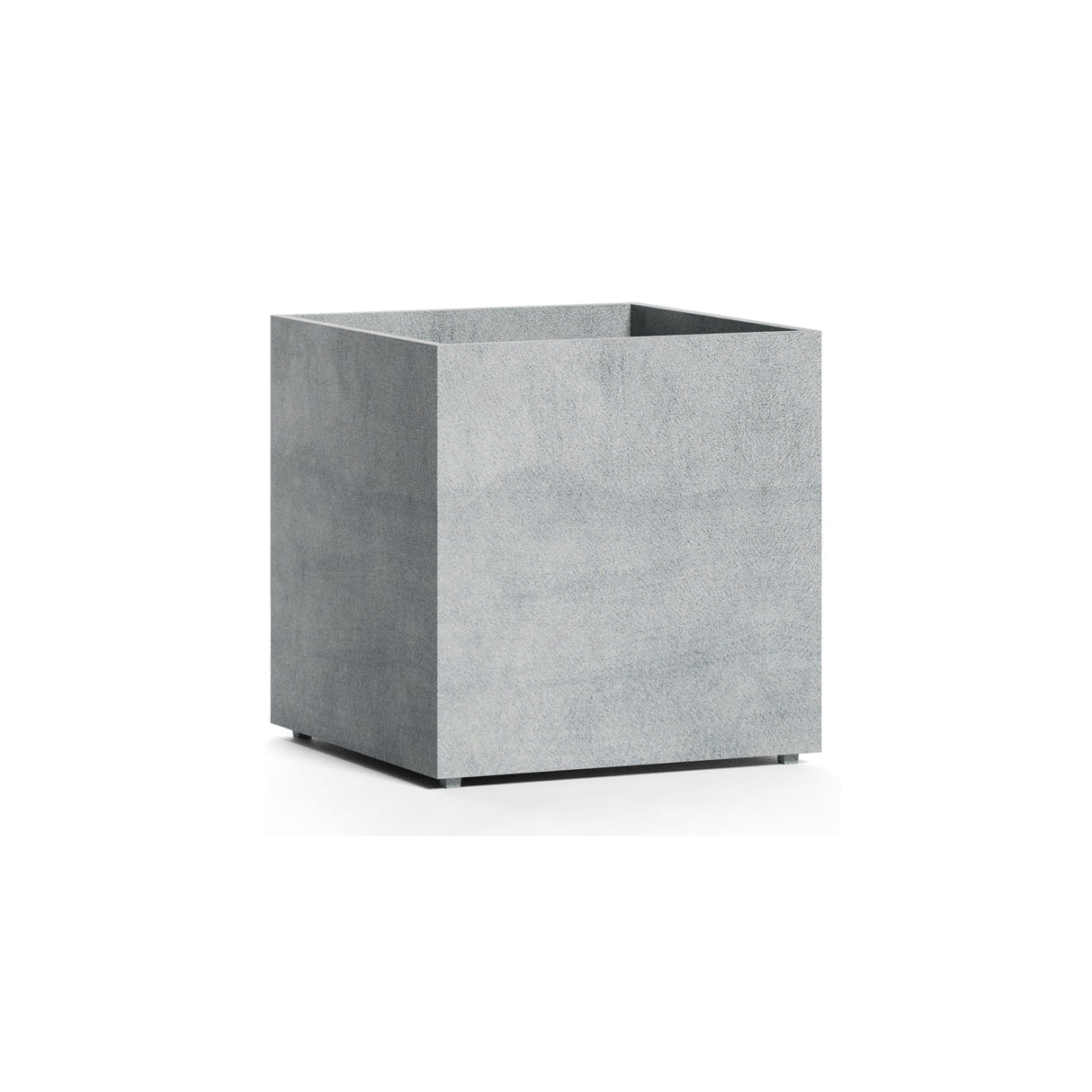Reglito Cube fiberglass planter in Concrete Stone, 39.4 in L x 39.4 in D x 40 in H