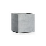 Reglito Cube fiberglass planter in Concrete Stone, 39.4 in L x 39.4 in D x 40 in H