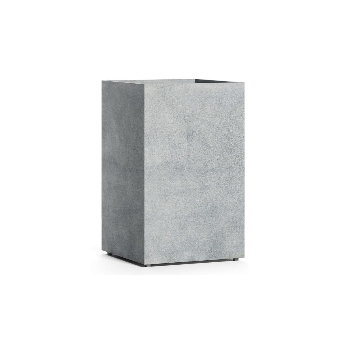 Reglito Tall Square fiberglass planter in Concrete Stone, 19.7 in L x 19.7 in D x 31.5 in H