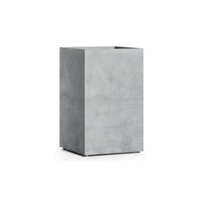 Reglito Tall Square fiberglass planter in Concrete Stone, 19.7 in L x 19.7 in D x 31.5 in H