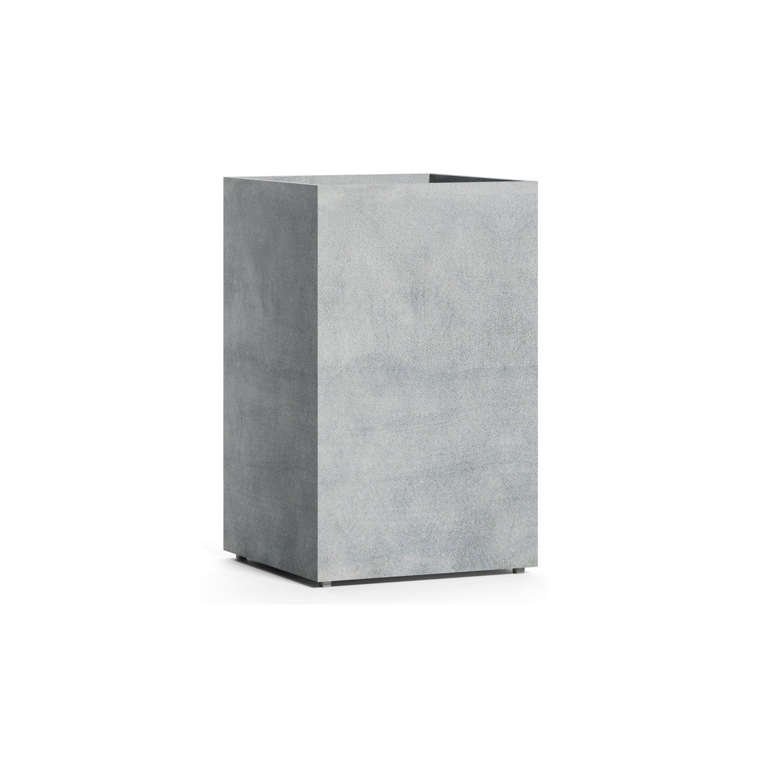 Reglito Tall Square fiberglass planter in Concrete Stone, 19.7 in L x 19.7 in D x 31.5 in H