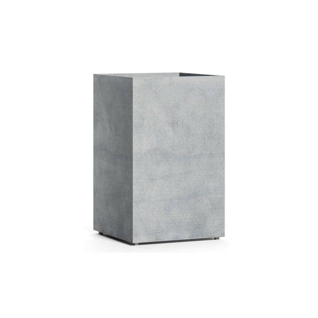 Reglito Tall Square fiberglass planter in Concrete Stone, 19.7 in L x 19.7 in D x 31.5 in H