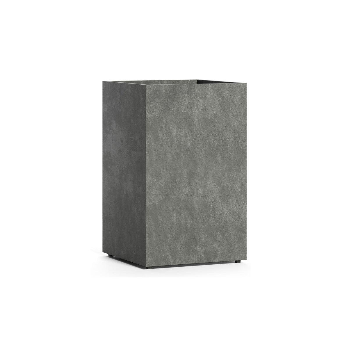 Reglito Tall Square fiberglass planter in Grey Stone, 19.7 in L x 19.7 in D x 31.5 in H