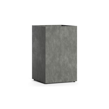 Reglito Tall Square fiberglass planter in Grey Stone, 19.7 in L x 19.7 in D x 31.5 in H