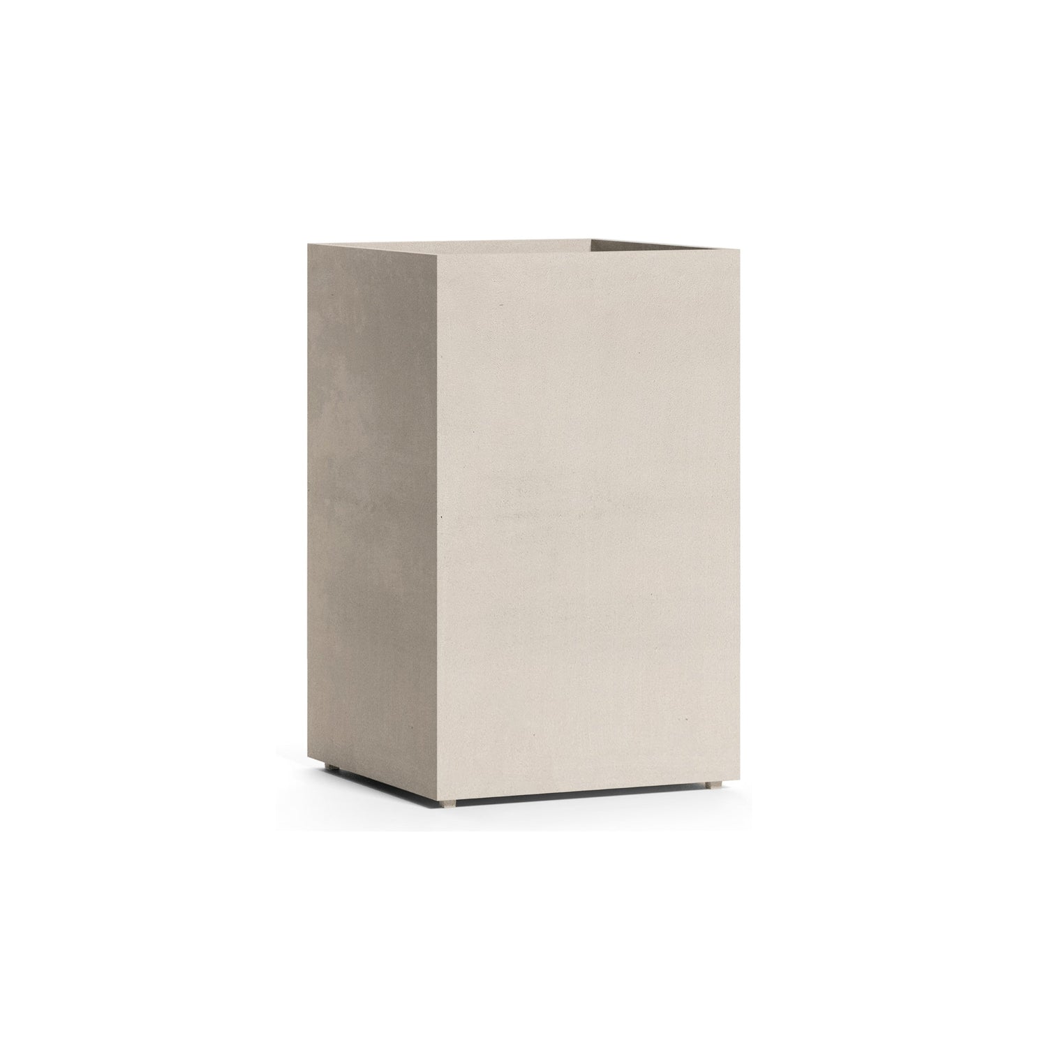 Reglito Tall Square fiberglass planter in Sand Stone, 19.7 in L x 19.7 in D x 31.5 in H