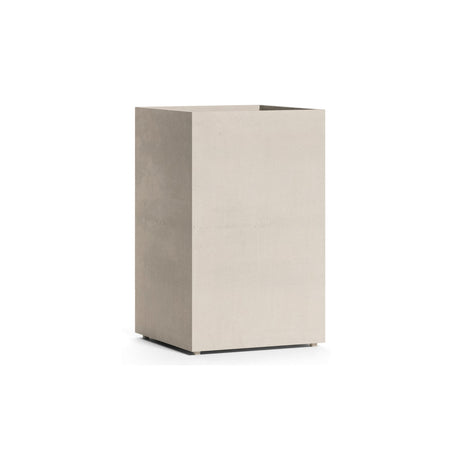 Reglito Tall Square fiberglass planter in Sand Stone, 19.7 in L x 19.7 in D x 31.5 in H