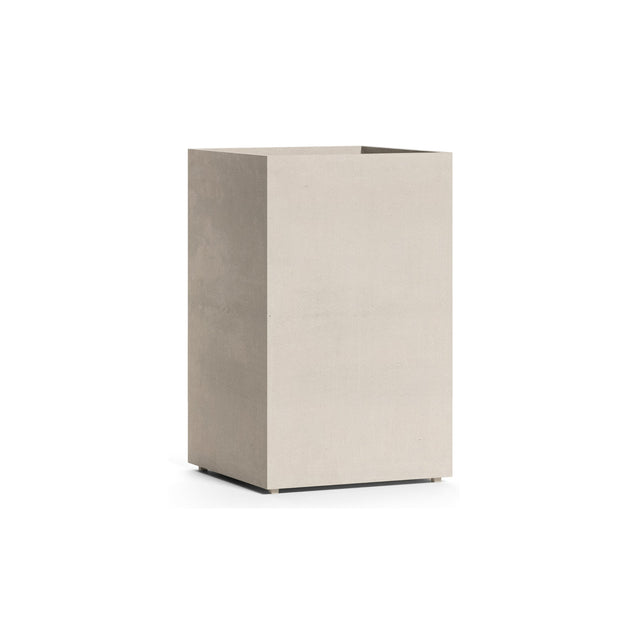 Reglito Tall Square fiberglass planter in Sand Stone, 19.7 in L x 19.7 in D x 31.5 in H
