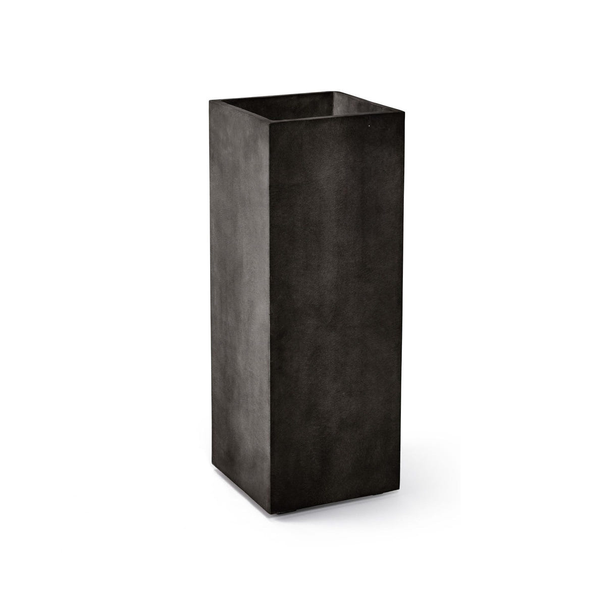 Reglo modular rectangle fiberglass planter in Brown Stone, 11.8 in L x 11.8 in D x 32.1 in H