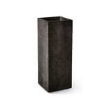 Reglo modular rectangle fiberglass planter in Brown Stone, 11.8 in L x 11.8 in D x 32.1 in H