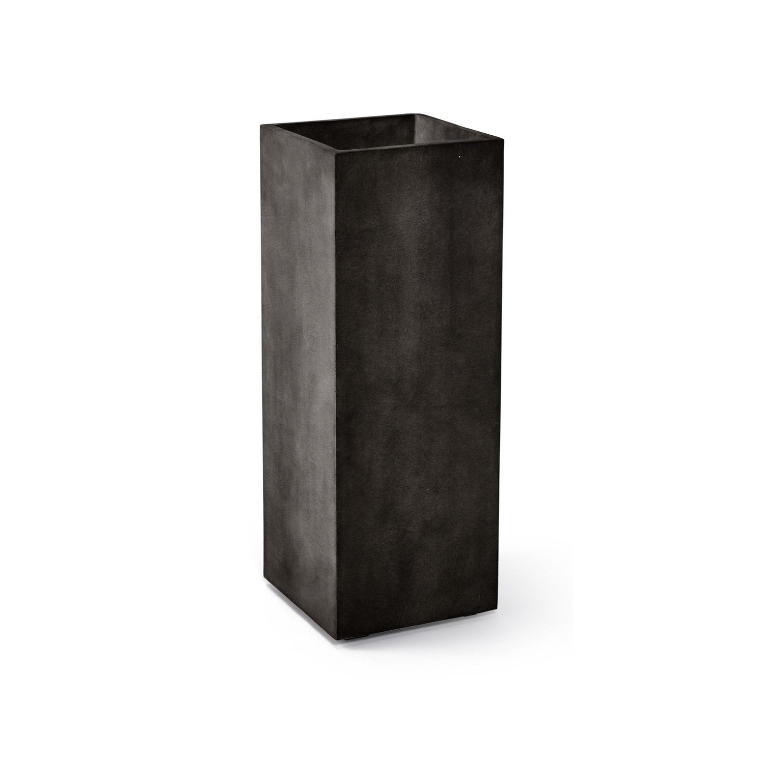 Reglo modular rectangle fiberglass planter in Brown Stone, 11.8 in L x 11.8 in D x 32.1 in H