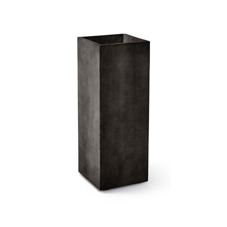 Reglo modular rectangle fiberglass planter in Brown Stone, 11.8 in L x 11.8 in D x 32.1 in H