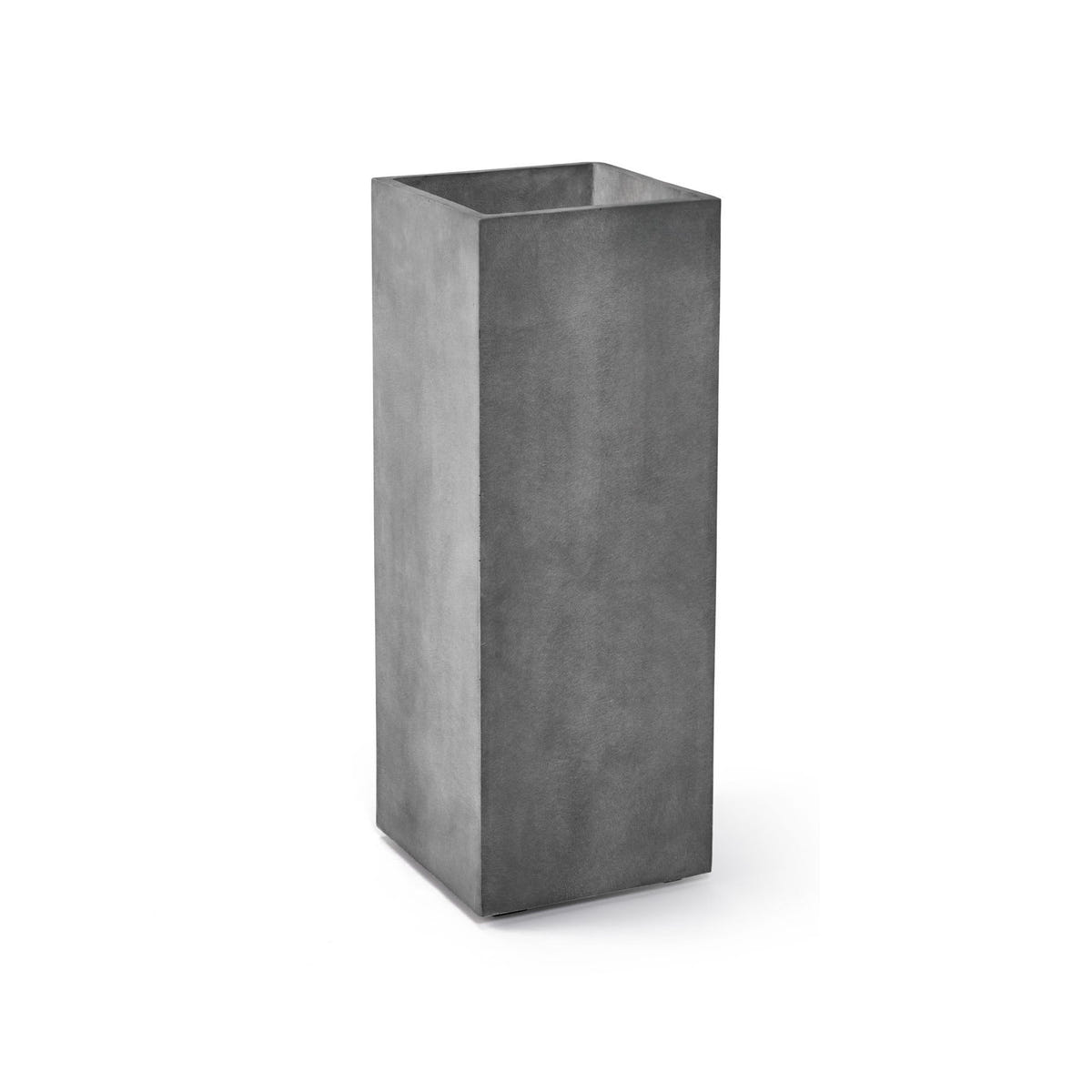 Reglo modular rectangle fiberglass planter in Concrete Stone, 11.8 in L x 11.8 in D x 32.1 in H