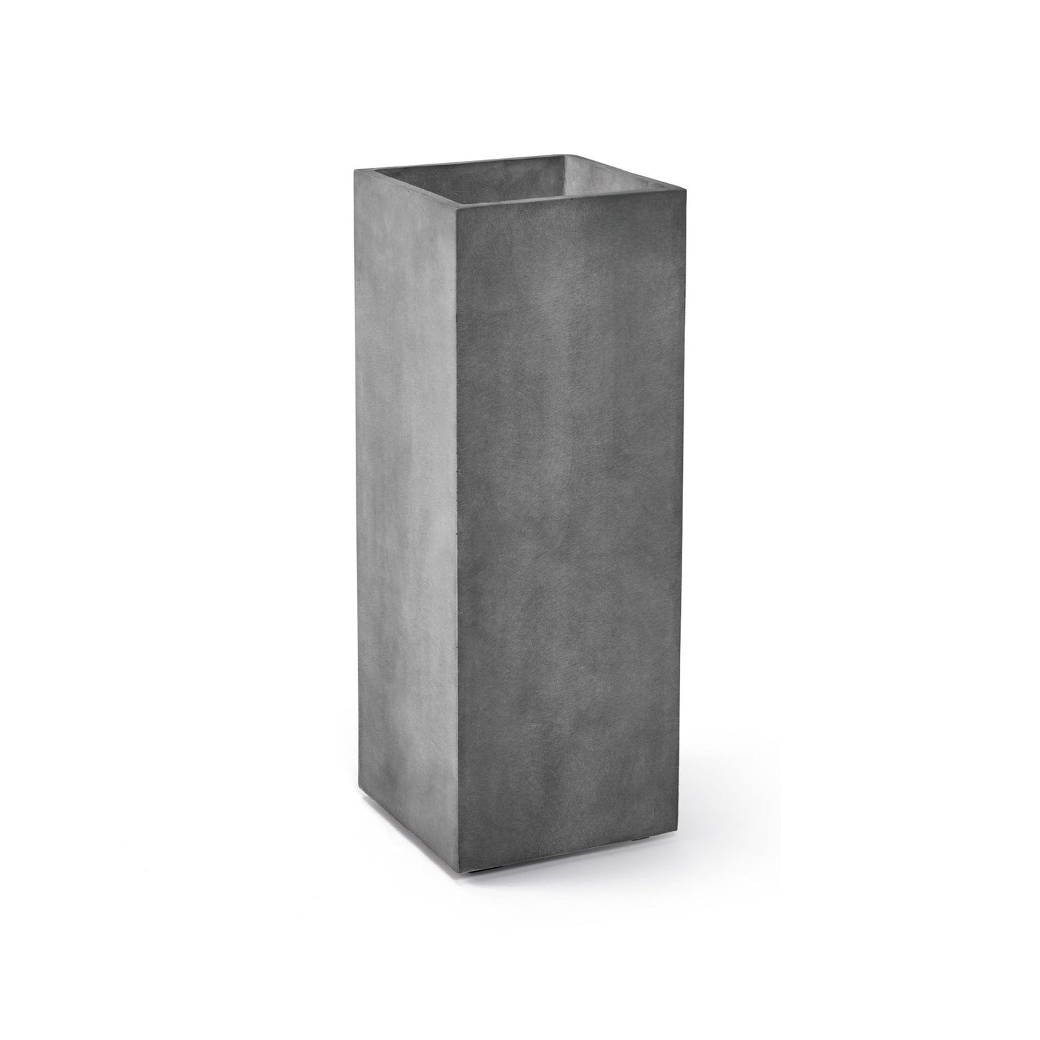 Reglo modular rectangle fiberglass planter in Concrete Stone, 11.8 in L x 11.8 in D x 32.1 in H