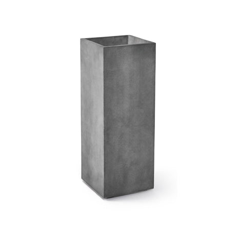 Reglo modular rectangle fiberglass planter in Concrete Stone, 11.8 in L x 11.8 in D x 32.1 in H