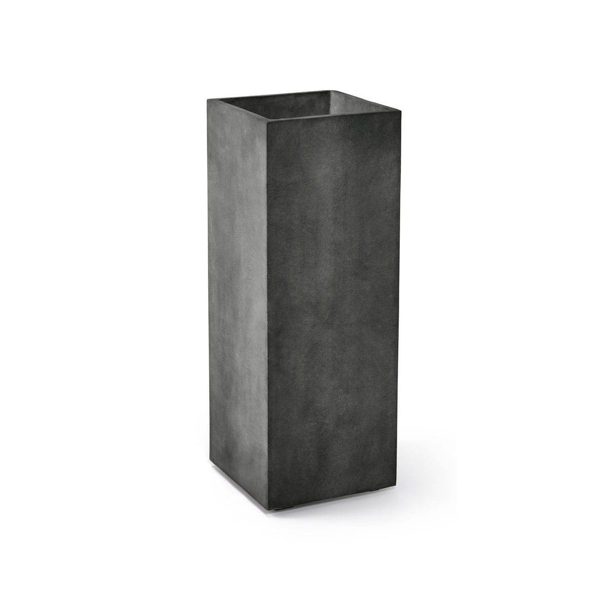 Reglo modular rectangle fiberglass planter in Grey Stone, 11.8 in L x 11.8 in D x 32.1 in H