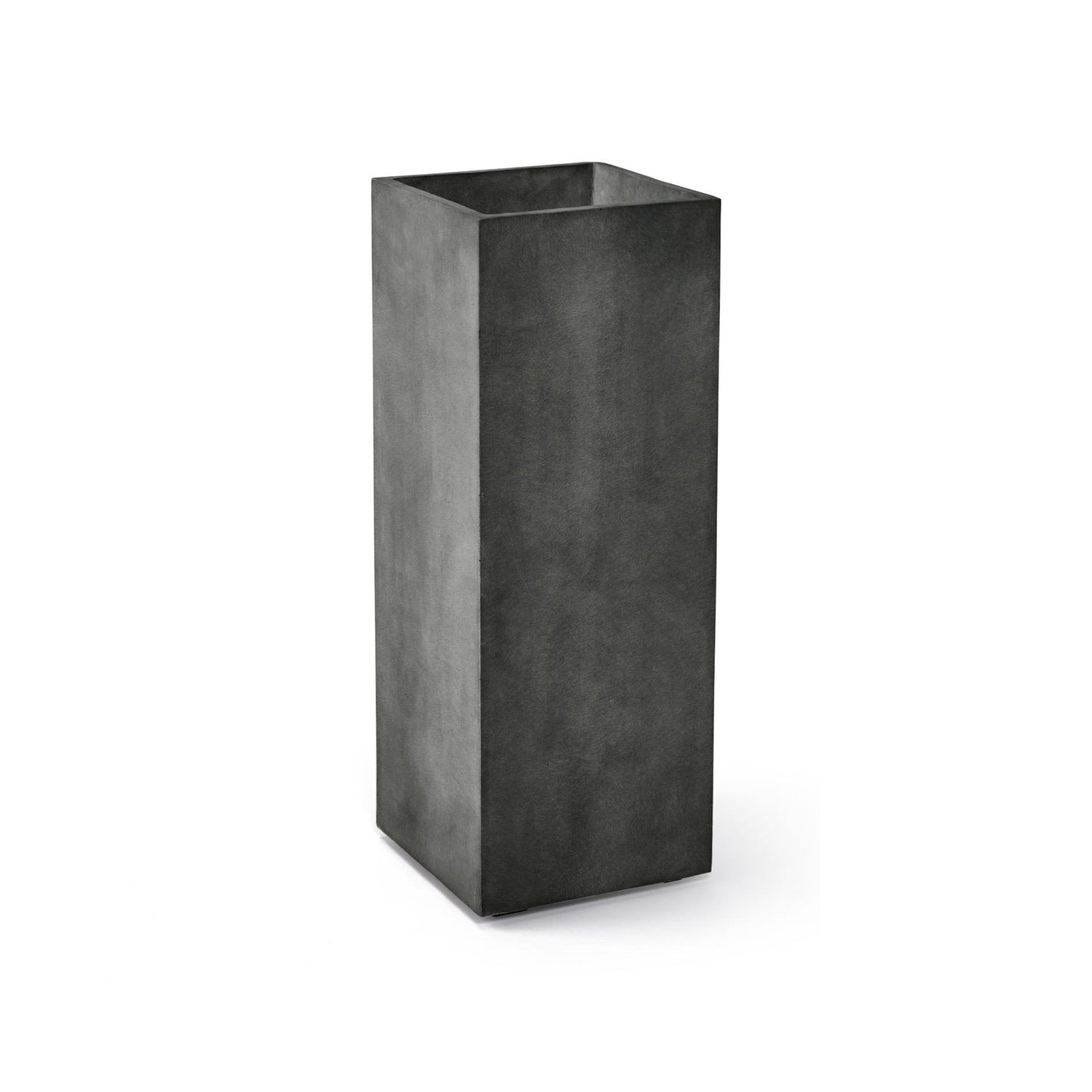 Reglo modular rectangle fiberglass planter in Grey Stone, 11.8 in L x 11.8 in D x 32.1 in H