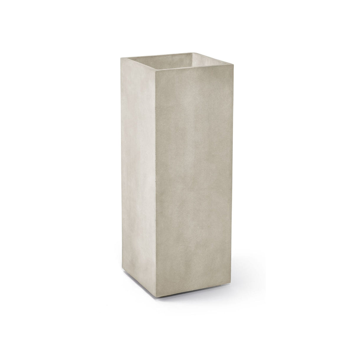 Reglo modular rectangle fiberglass planter in Sand Stone, 11.8 in L x 11.8 in D x 32.1 in H