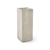 Reglo modular rectangle fiberglass planter in Sand Stone, 11.8 in L x 11.8 in D x 32.1 in H