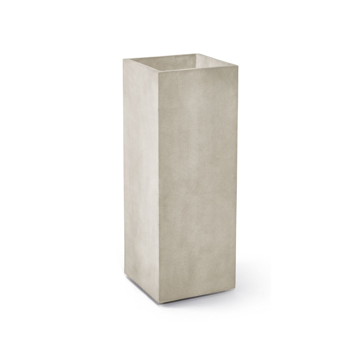 Reglo modular rectangle fiberglass planter in Sand Stone, 11.8 in L x 11.8 in D x 32.1 in H
