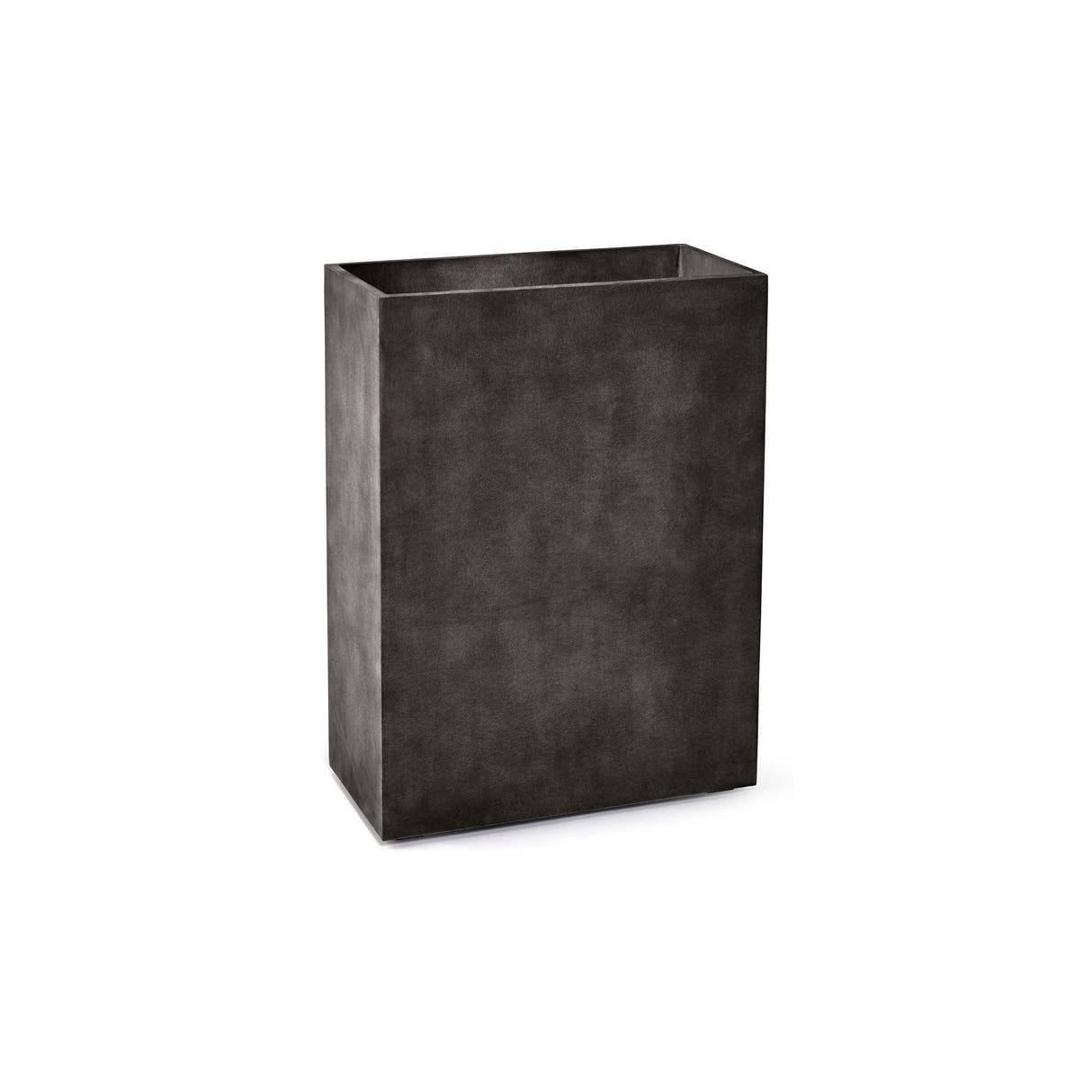 Reglo modular rectangle fiberglass planter in Brown Stone, 23.6 in L x 11.8 in D x 32.1 in H