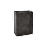 Reglo modular rectangle fiberglass planter in Brown Stone, 23.6 in L x 11.8 in D x 32.1 in H