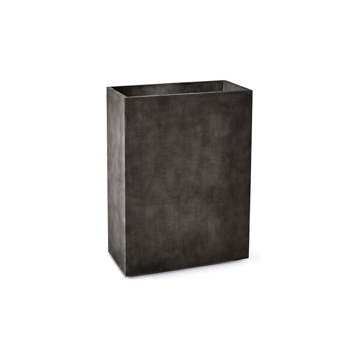 Reglo modular rectangle fiberglass planter in Brown Stone, 23.6 in L x 11.8 in D x 32.1 in H