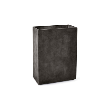 Reglo modular rectangle fiberglass planter in Brown Stone, 23.6 in L x 11.8 in D x 32.1 in H