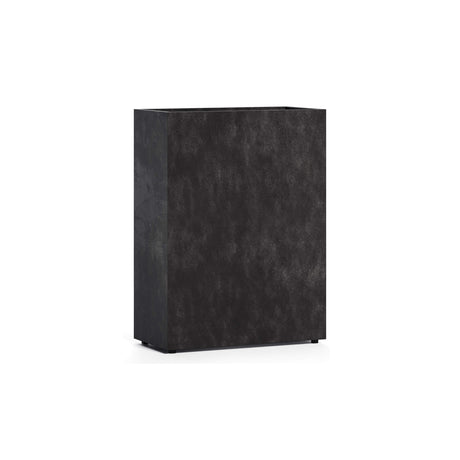 Reglo modular rectangle fiberglass planter in Carbon Stone, 23.6 in L x 11.8 in D x 32.1 in H