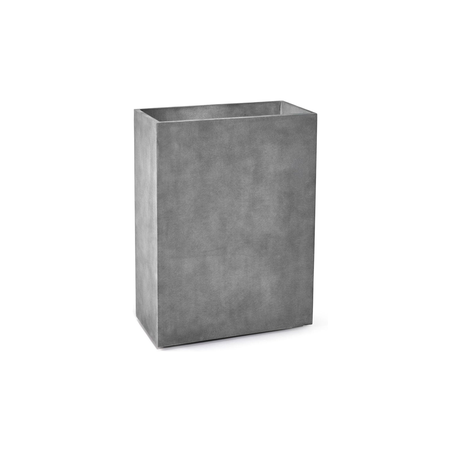 Reglo modular rectangle fiberglass planter in Concrete Stone, 23.6 in L x 11.8 in D x 32.1 in H