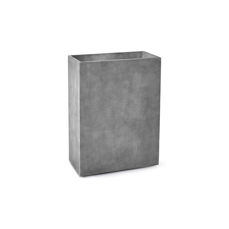 Reglo modular rectangle fiberglass planter in Concrete Stone, 23.6 in L x 11.8 in D x 32.1 in H