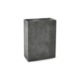 Reglo modular rectangle fiberglass planter in Grey Stone, 23.6 in L x 11.8 in D x 32.1 in H