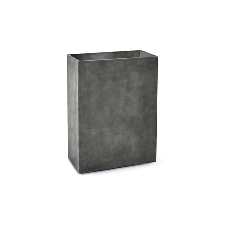 Reglo modular rectangle fiberglass planter in Grey Stone, 23.6 in L x 11.8 in D x 32.1 in H