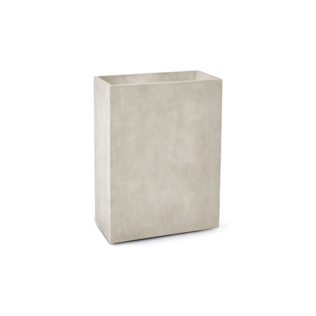 Reglo modular rectangle fiberglass planter in Sand Stone, 23.6 in L x 11.8 in D x 32.1 in H