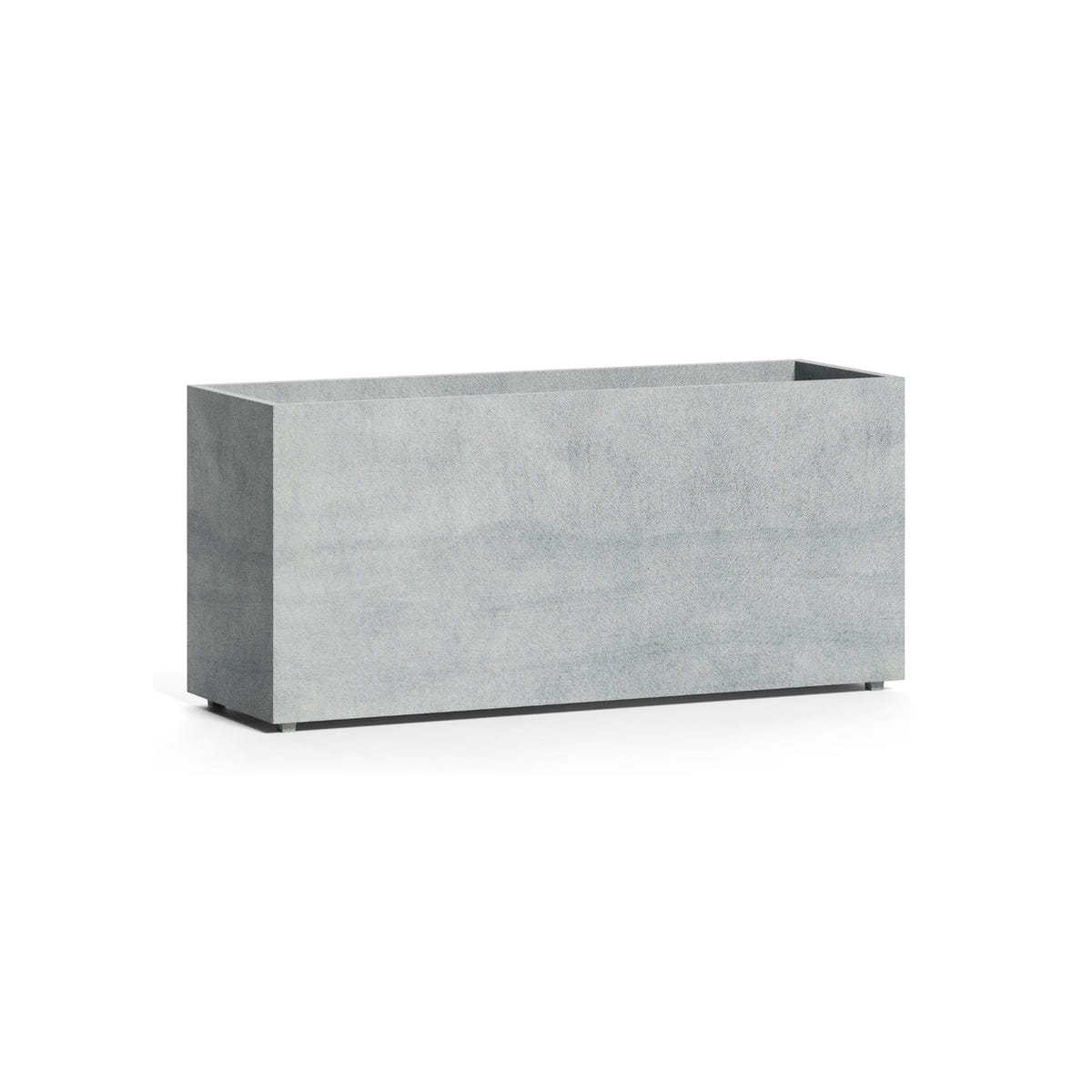 Reglo modular rectangle fiberglass planter in Concrete Stone, 35.4 in L x 11.8 in D x 16.3 in H